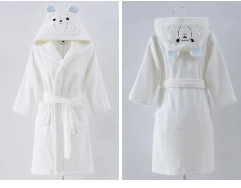 peignoir bébé blanc